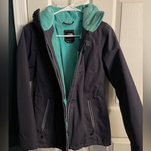 North Face purple hooded Ski Jacket